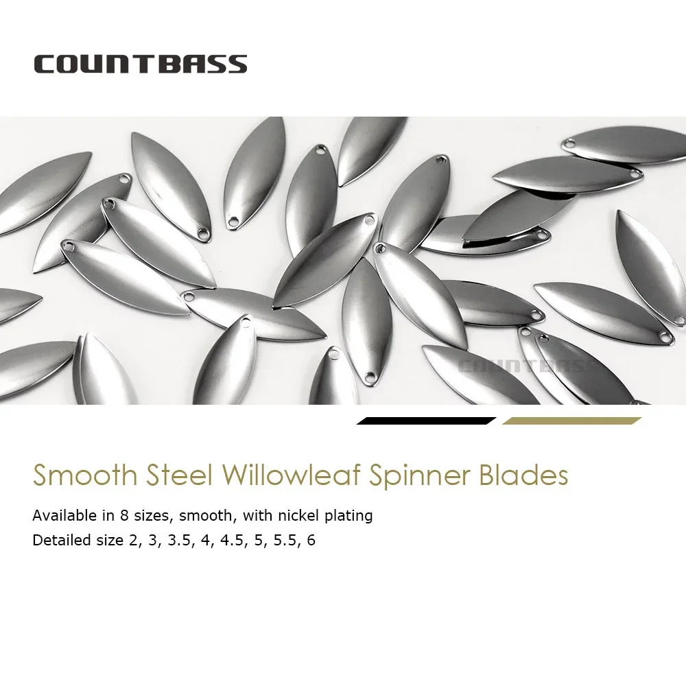 Countbass 50pcs Nickel Steel W - Fishing Lure Blade Bait review and price