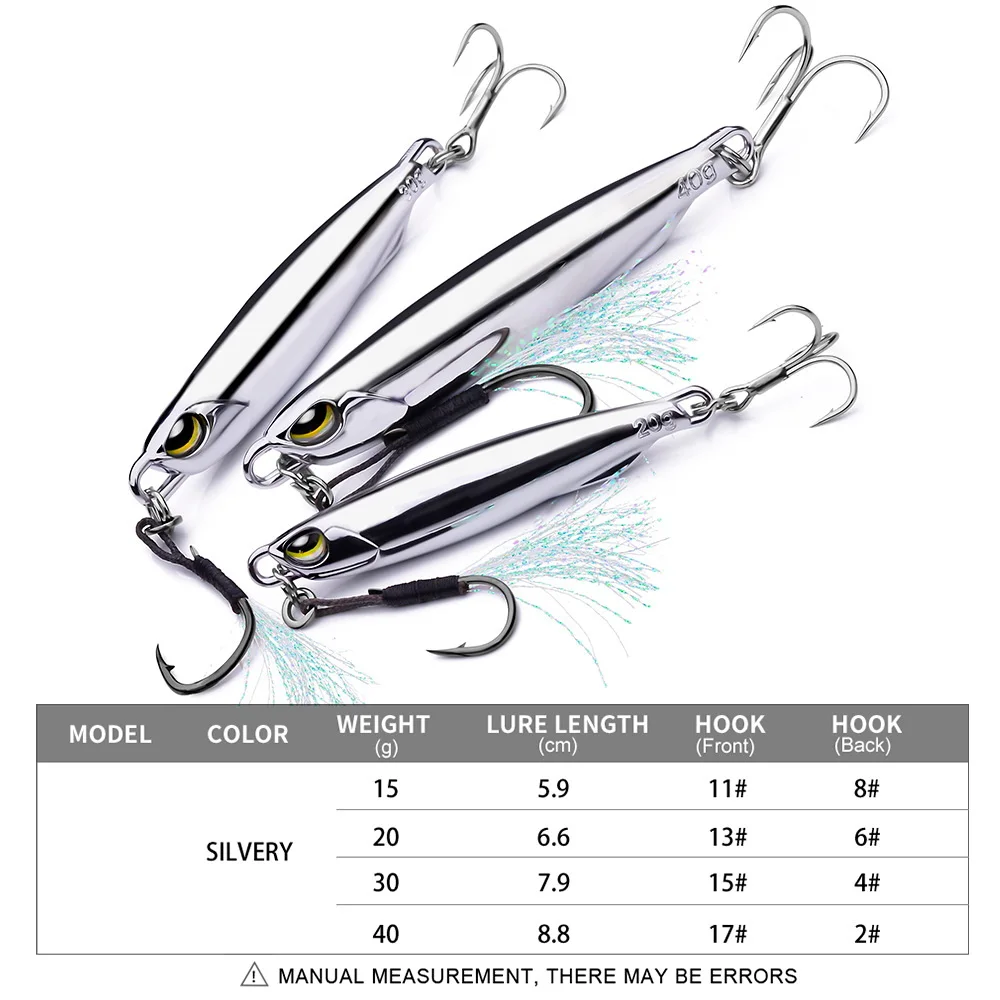 Metal Jig Bait 15g 20g 30g 40g - Fishing Lure Spinnerbait review and price